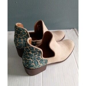 Ankle Booties Suede Leather Leopard Print‎ Heel Shoes